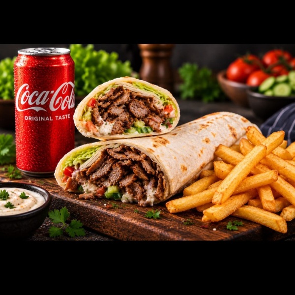وجبة تورتيا شاورما عجل