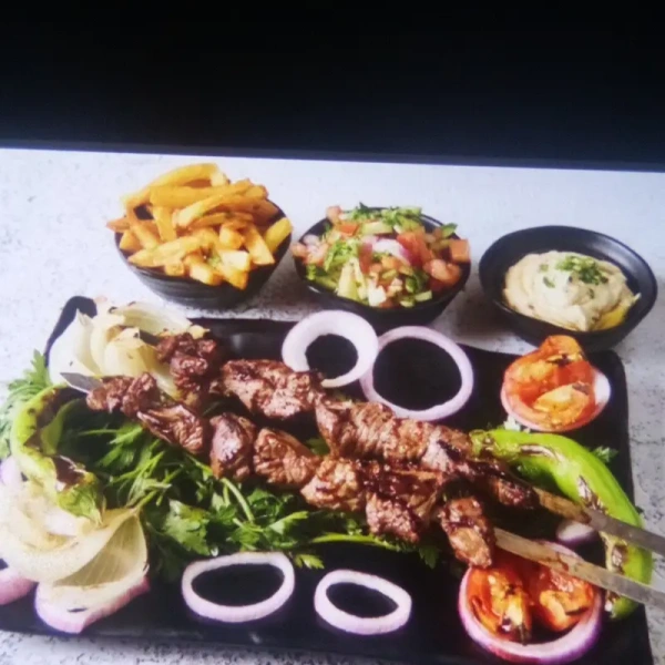 وجبه عجل بصحن