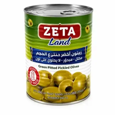 مخلل زيتون اخضر منزوع النوى زيتا 560غم
