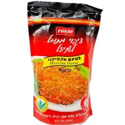 ציפוי מתובל לשניצל בטעם מקסיקני 350 גרם